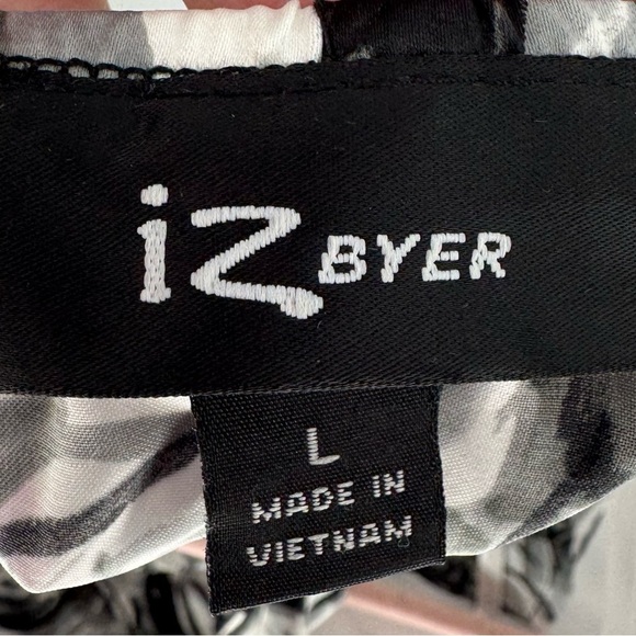 Iz Byer Women's Embellished Floral Satin Halter Top - Picture 11 of 15